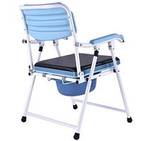 Commode Chair Hmhope Double Handle Bedpan Steel Folding Comfortable Soft Cushion Elderly Pregnant Women 's Height 83cm