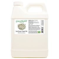 GreenHealth Sunflower Seed Oil - 32 fl oz (946 ml) Plastic Jug w/Cap - 100% Pure Carrier Oil