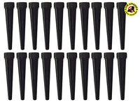 EZtube 20-Pack Child Resistant Screw Top 98mm Joint Blunt Cigarette Doob Tube Holder Waterproof Airtight Smell Proof Odor Sealing Container (Black)