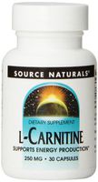 Source Naturals L-Carnitine 250 mg for Metabolic Energy - 30 Capsules
