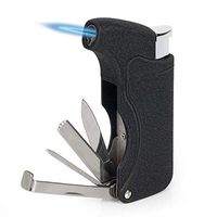 KATZONE - Tobacco Pipe Lighter & Czech Pipe Tool - All in One - Torch Jet Flame (Black)
