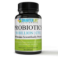 Probiotic 50 Billion CFUs for Men & Women, Formulated with Prebiotics, 20 clinically Studied strains - Healthy inflammatory Response, Better Mood and Immune Health