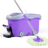 SSRSHDZW Mop 360 Degree Rotate Spinning Mop Bucket Four-Drive Rotary Floor Mop Pedal Automatic Dehydration Dry for Home Cleaning Tool