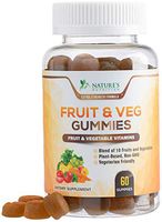 Fruit and Vegetable Gummies for Adults Extra Strength Daily Multivitamin Gummy - Premium Fruits & Veggies Blend, Best Vegan Pectin Gummy for Men & Women, Gluten Free - 60 Gummies