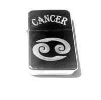 Vector KGM Thunderbird Custom Lighter - Cancer Celtic Horoscope Star Zodiac Sign Logo Silver High Polish Chrome Rare!