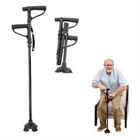 XGGZ My Get Up & Go Cane - The Convenient Foldable Two-Handle Walking Cane for and Mobility