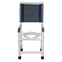MJM International 118-3TW-H Standard Shower Chair with High Back, Royal Blue/Forest Green/Mauve