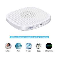 MEISHENG Portable White Noise Machine, 20 Soothing Sound & Memory Function,for Sleeping and Relaxation Machine for Baby, Kids, Adult Or Travel (Silver)