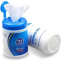 75% Alcohol Disinfectant Wipes, Antiseptic Cleaning Sterilization Wet Wipes Disinfectant Wipes, Daily Disinfecting Use for Hand, Tourism, Restaurant, Home, Travel, Office, Car, Toy (1 Bucket / 60PCS)