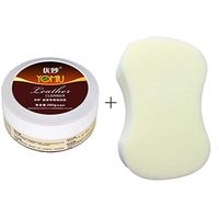 Leather Color Restorer, Leather Refurbishing Cleaner Cleaning Cream, for Use On Leather Car Seat Sofa Coats Restoration with Absorption Sponge (1 x Cleaning Cream Repair Tool Cream & 1x Sponge)