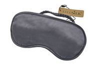 LULUSILK Mulberry Silk Sleep Eye Mask Blindfold with Elastic Strap Headband, Soft Eye Cover Eyeshade for Night Sleeping, Travel, Nap (Charcoal Gray)
