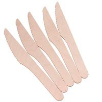 Mefuny 100 Pack Wooden Knives, Eco-friendy Wood Cutlery for Party, 6.6 Inch