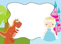 30 Blank Notes Invitations Thank You Cards Dinosaur T-rex Winter Princess Kids Birthday Party + 30 White Envelopes