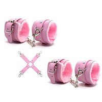 Cross Buckle, Cuffs, Three-Piece Combination Toy(Pink)
