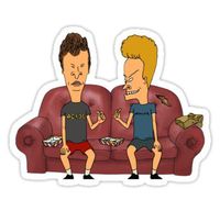 Beavis and Butthead (Size W9.7 x H7.6 Centimeter) Car Motorcycle Bicycle Skateboard Laptop Luggage Vinyl Sticker Graffiti Decal Bumper Sticker By August999
