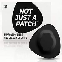 NJAP Freestyle Libre ––for Freestyle Libre, Dexcom G6 (20 Pack) CGM Adhesive Patches-Waterproof, Long Lasting, Hypoallergenic. Protects Your Libre, Dexcom and CGM's - Black