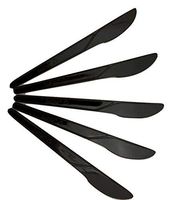 Black Plastic disposable Knife Heavy Duty quality, bulk NEW in Case of 1000