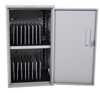 DMD Tablet Charging Station, Vertical Wall/Desk Charging Box, Multiple iPad and Tablet Charging Station with Locking Security Cabinet, Stores up to 16 Mobile Devices