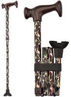NOVA Folding Cane, Walking Cane with Quad Tip, Foldable & Adjustable Travel Cane, Camouflage