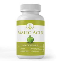 Malic Acid (100 Capsules, 600 mg Serving) by Pure Organic Ingredients, Boost Energy Production, Alpha Hydroxy Acid, Help with Muscle Pain and Soreness* (Packaging May Vary)