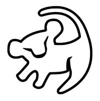 UR Impressions Blk Baby Simba Drawing Decal Vinyl Sticker Graphics Cars Trucks SUV Van Wall Window Laptop|Black|5.5 Inch|URI009-B