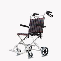 Multifunctional Folding Wheelchair Aluminum Lightweight Old Children's trolleys Portable Simple Wheelchair (Size : 683457cm)
