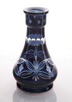 SALE NEW BLACK MEDIUM CRYSTAL VASE Hookah Shisha Narguile Water Smoking Pipe