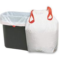 13 Gallon Recyclable Trash Bags with Draw Strings - 18 Count, White
