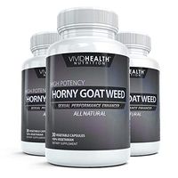 Highest Potency Horny Goat Weed 600mg by Vivid Health Nutrition. All Natural Vegan Formula - 30 Capsules per Bottle (3)