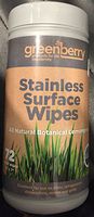Greenberry Stainless Surface Wipes in All Natural Botanical Lemongrass