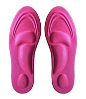 Runee Memory Foam Comfort Insole - Help Against Plantar Fasciitis and Foot Pain. Cushioning Metatarsal, Arch Support and Heel Support (Pink, Small)