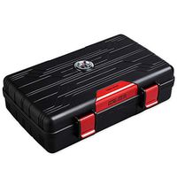 LS-Cigarette Cigar Box, 10-Pack Portable Cigar humidor, Environmentally Friendly LDPE Travel Cigar moisturizing Cabinet with Moisture Meter Moisturizing Device, Size: 21.5x12.3x5.5cm /& (Color : A)