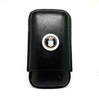 Genuine Leather US Air Force Cigar Case 3-Finger with 3 Cigar Holders - Pocket-Sized Cigar Case for Travel, Gifts for Men by Cigar Cutters by Jim