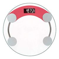 Round Transparent Tempered Glass Electronic Scale, Ultra-Thin Analyzer Bathroom Scale, Compact Storage, Easy to Clean CQOZ (Color : B)
