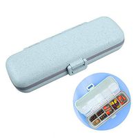 Pill Case Travel Portable Mini Pill Box Outdoor Medicine Storage Organizer Container Case for Purse or Pocket Green