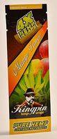 4 Total Natural Kingpin Hemp Wraps Mango Tango Flavor + XL Beamer Doob Tube Pure Hemp Non Tobacco (1 Pack of 4) + Beamer Smoke Sticker
