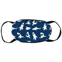 Women & Men Cool Earloop Half Face Mouth Cover Face Cover Dustproof - Comfort Windproof Cycling Mouth Cover for Kids Youth Boys Girls (Shark Fierce Blue)