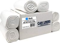 Reli. Premium 40-45 Gallon Trash Bags Heavy Duty (150 Count), Clear Recycling Bags 45 Gallon - Garbage Bags (40 Gallon- 44 Gallon, 45 Gallon Clear Trash Bags), Can Liners 40-45 Gal