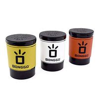 BONGGO Storage Canister - Medium 3 Pack - Silicone Grip - Plastic Container for Flower Buds, Pills, Vitamins, Spices, Stash, Beads - Locking Pop Latch to Keep Child and Pets Safe
