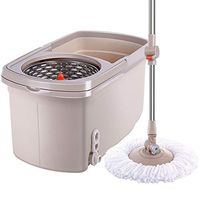 Broom and Dustpan With Long Handle Telescopic Upri Rotating mop - stainless steel lazy mop, household absorbent mop