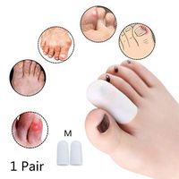 Toe Caps Toe Protectors Toe Sleeves TubesNew Material for Blisters, Corns, Hammer Toes, Toenails Loss, Friction Pain Relie (Size : M)