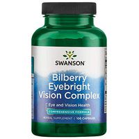 Swanson Bilberry Eyebright Vision Eye Health Complex Herbal Supplement 100 Capsules (Caps)