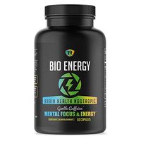 Bio Energy - Enhanced Caffeine Pills for Energy and Focus - Enhanced Concentration, Memory & Clarity - Thermogenic Supplement for Improved Metabolism in Men and Women (60 Veggie Capsules)