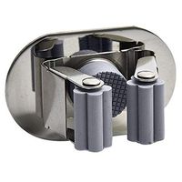 Ozzptuu Stainless Steel Mop Broom Holder Organizer Wall Mounted Garden Tool Storage Hanger Rack Gray (1 Position)