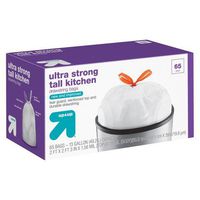 up & up Flex Fit Tall Kitchen Drawstring Bags 13 gal 65 ct