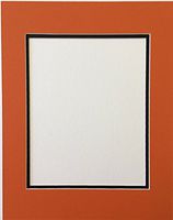 22x28 Orange and Black Double Picture Mats or Photography Matting Bevel Cut for 16x20 Pictures