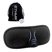 LETHMIK Sleep Mask Adjustable Eye Mask for Sleeping with Soft Foam Ear Plug EYEM0002-Black