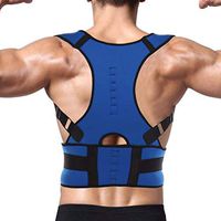 FITTOO Back Brace Posture Corrector with Magnetic Therapy, Fully Adjustable Back Support Belt Improves Posture and Provides Lumbar Support for Men & Women