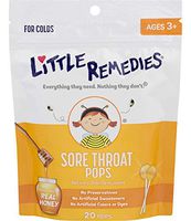 Little Remedies Sore Throat Pops | Made with Real Honey | Bag of 20 Pops  | Ages 3+, 20 Count
