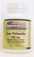 Saw Palmetto Berry Extract 160 MG American Supplements 60 Softgel